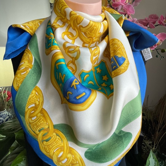 Celine Silk Printed Scarf. - Picture 3 of 16